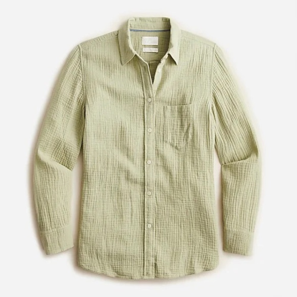 Jcrew Classic Fit Gauze Button Down